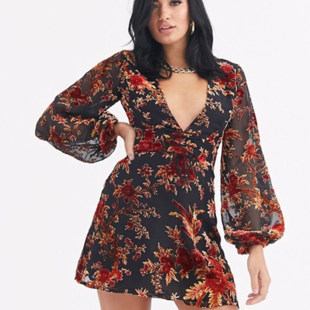 TigerMist Burnout Velvet Dress